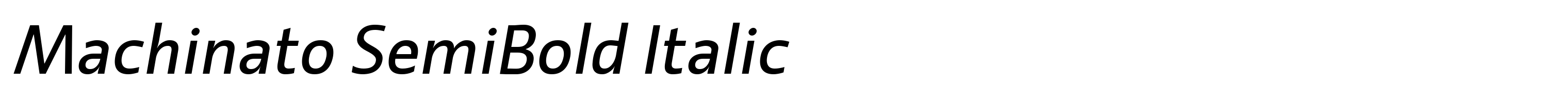 Machinato SemiBold Italic